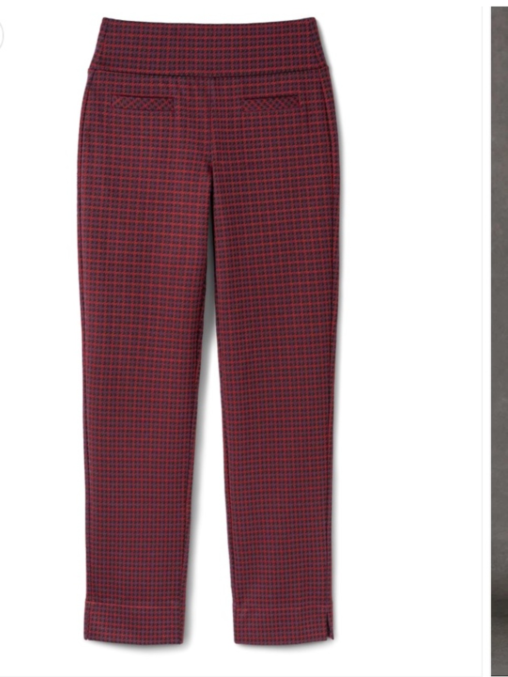 CAbi Kit Houndstooth Cropped Straight Pants